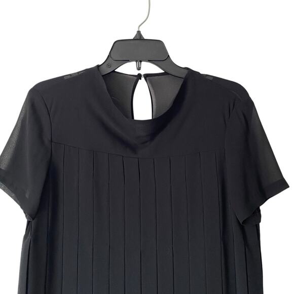COS Draped Neck Black Pleated Midi Dress size 6 - Picture 4 of 12